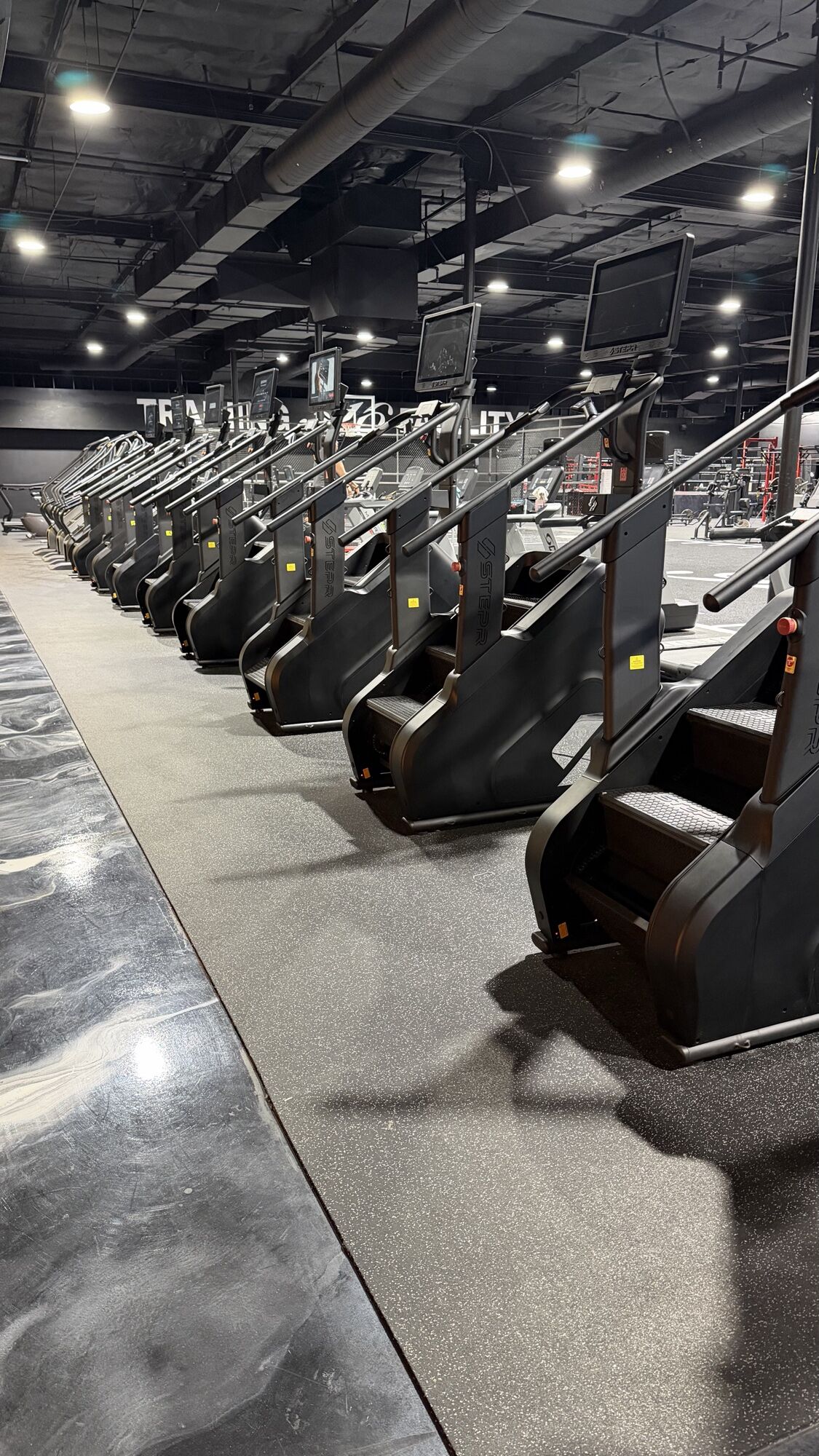 Row of stair mills