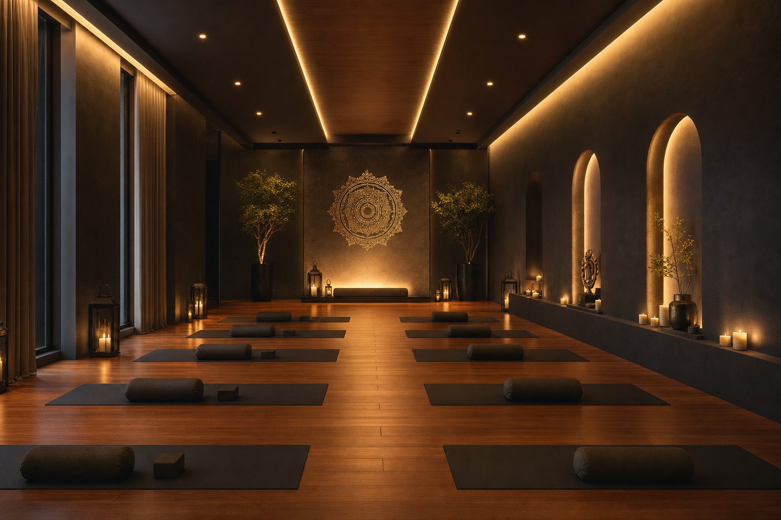 Yoga studio at 3:16 Training Facility